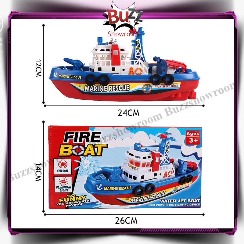 Fire Boat Jet Resque Mainan Anak Perahu Jet Pemadam Kebakaran