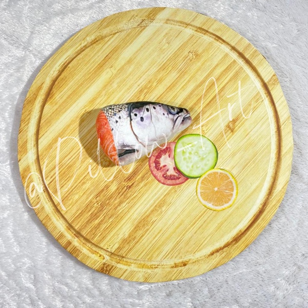 Pillowart - Bantal Boneka Ikan Salmon Potong Size L - ART039