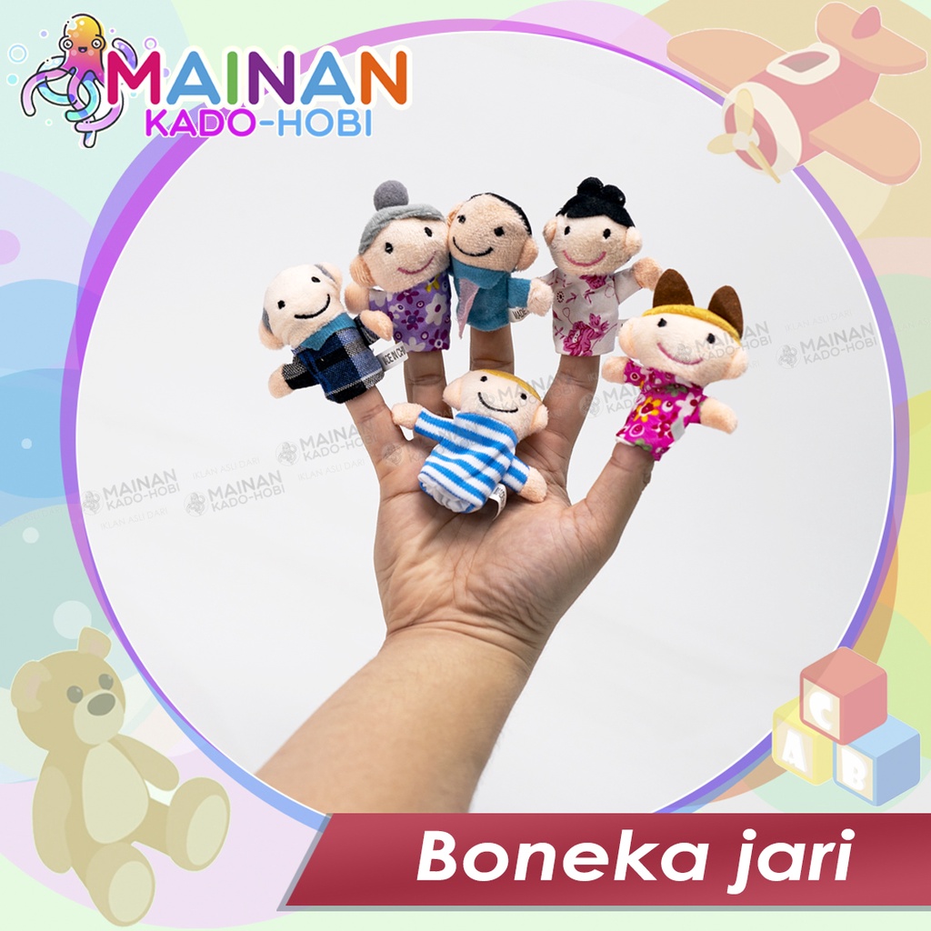 MAINAN ANAK SET BONEKA EDUKASI JARI TANGAN SERI FAMILY KELUARGA