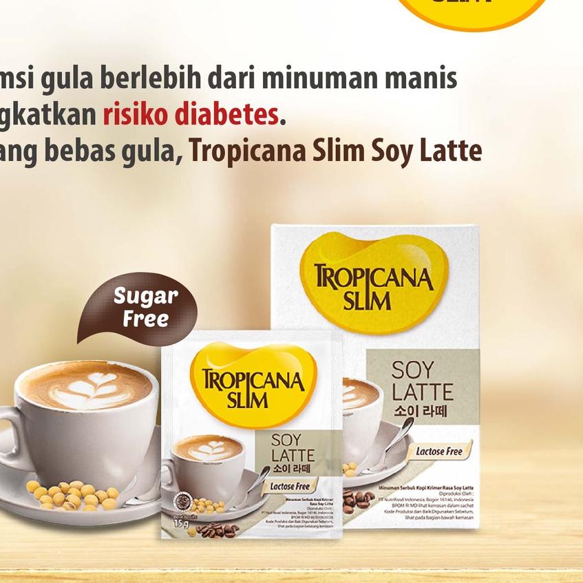 

Pasti Update Tropicana Slim Soy Latte 10 Sachet - Kopi Plant Based Bebas Gula;