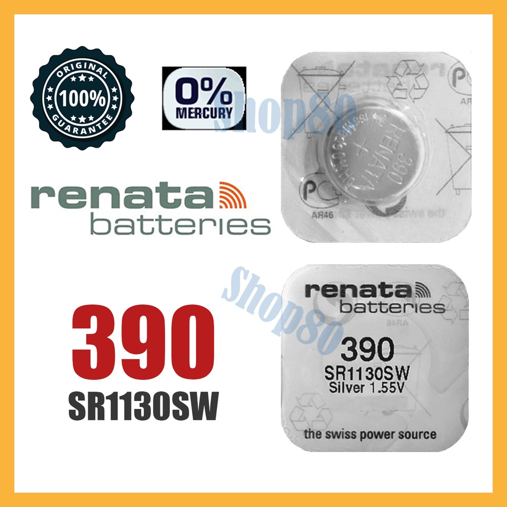 Renata 390 SR1130SW Original Asli Ori Baterai Jam Battery Batre Batere SR1130 SR 1130 SW