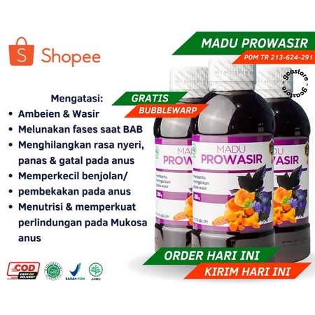 

Madu Prowasir Obat Herbal Wasir Ambeien Atasi Benjolan Pada Anus BAB Berdarah - Pro Wasir Obat Ambeyen