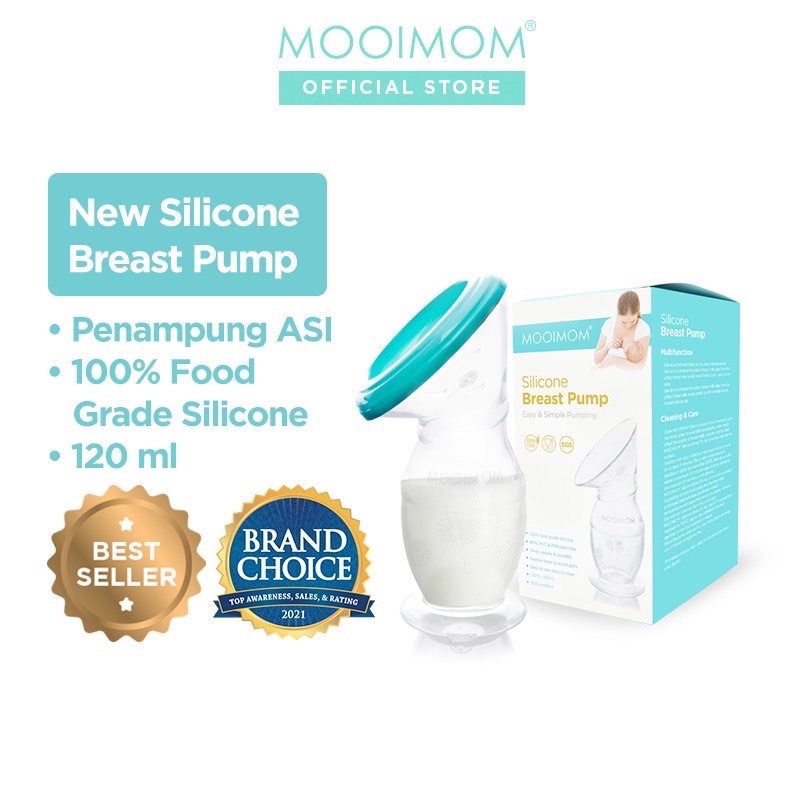 Mooimom Silicone Breastpump with Lid Pompa Asi Silikon Penampung Asi