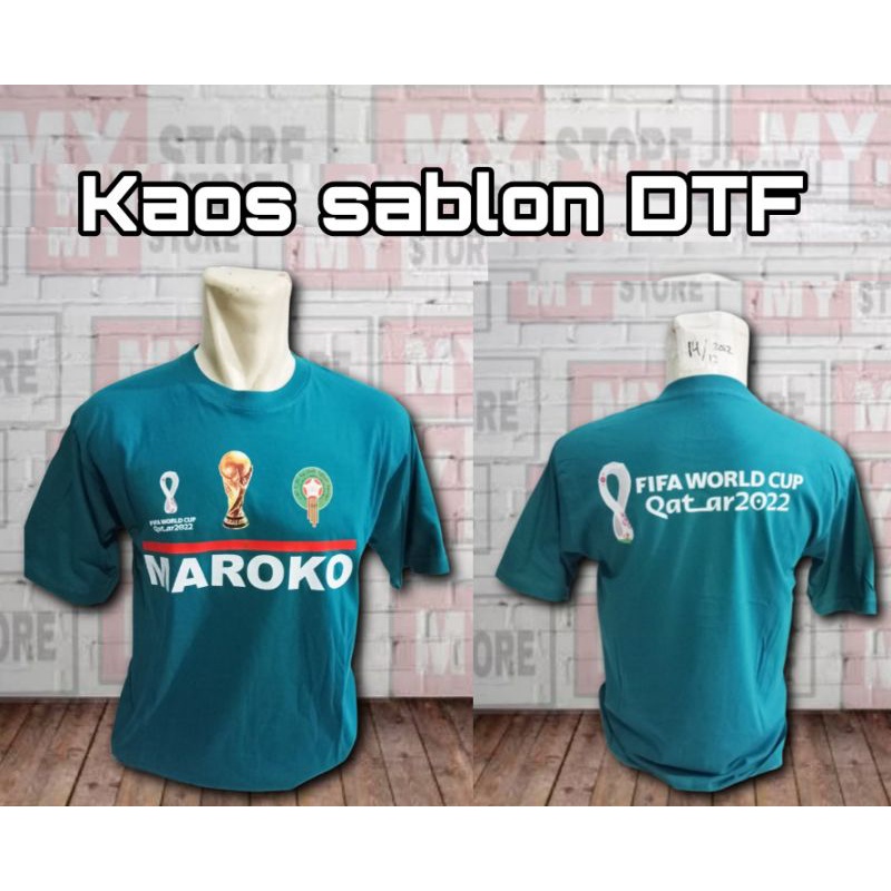 Baju kaos bola piala dunia timnas maroko