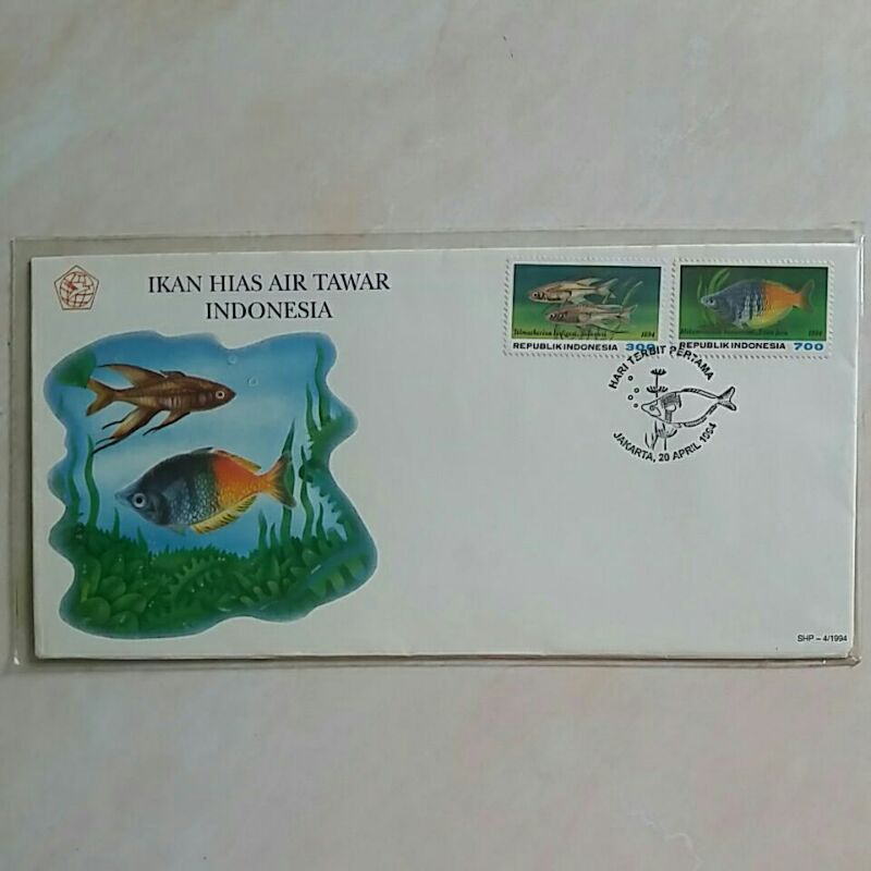 

SHP FDC Sampul Hari Pertama 1994 Ikan Hias Air Tawar Indonesia Mint