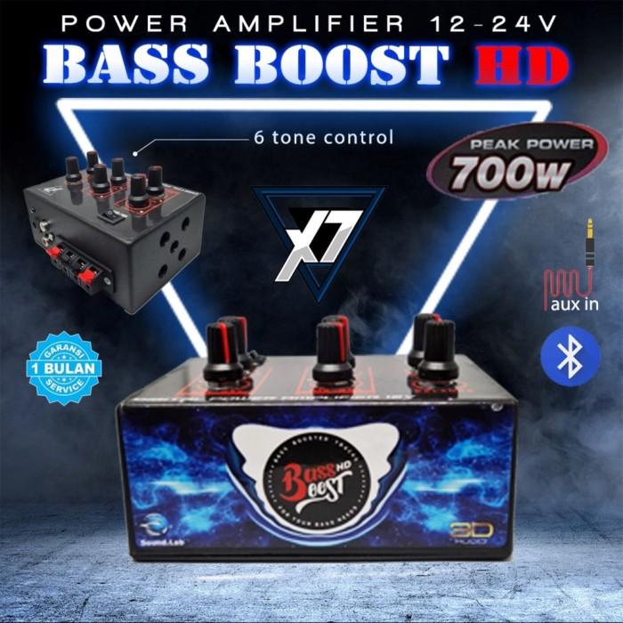 X7 Ampli Power Amplifier Mini Bluetooth 12V-24V 6 Tone Control Berkualitas Best Seller