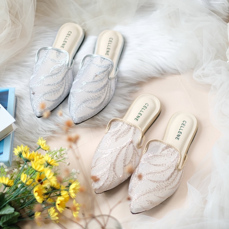 CELLENE Slipper Siena SERI 3 | flat shoes brukat selop wedding shoes