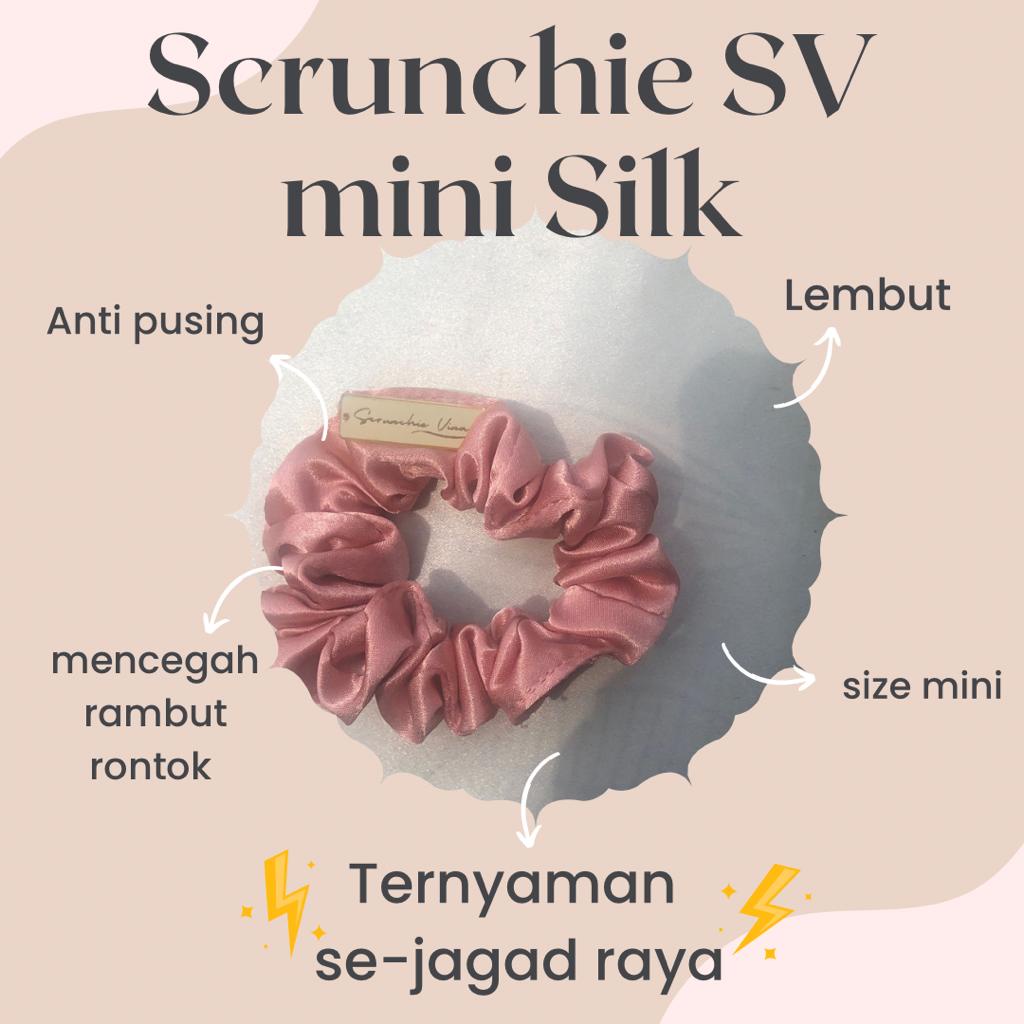 MINI SCRUNCHIE SV 100% SILK ROYAL PRINCESS MINI SCRUNCHIE KOREA IKAT RAMBUT SCRUNCHIE