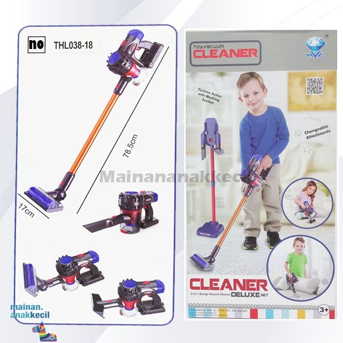 MAINAN ANAK PRETEND PLA VACUUM CLEANER 3 IN 1 PENYEDOT DEBU WITH SOUND