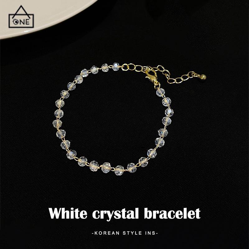 COD❤️Gelang Kristal Fashion Korea Sederhana Wanita Gadis Gelang Perhiasan Aksesoris-A.one