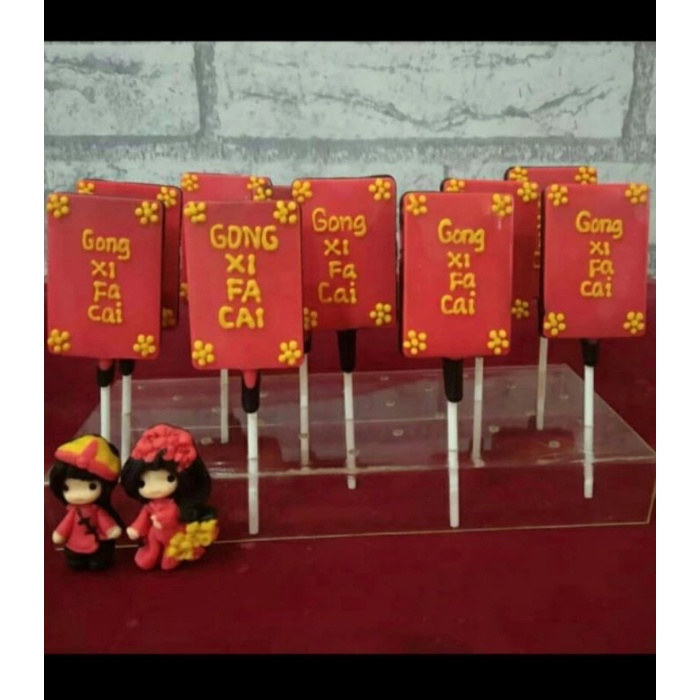 

lolipop cokelat gong xi fa cay/Chinese new year/imlek/kotak