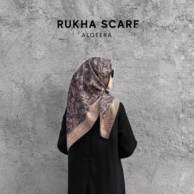 Rukha Scarf | Hijab Motiv Segiempat | Alqeera