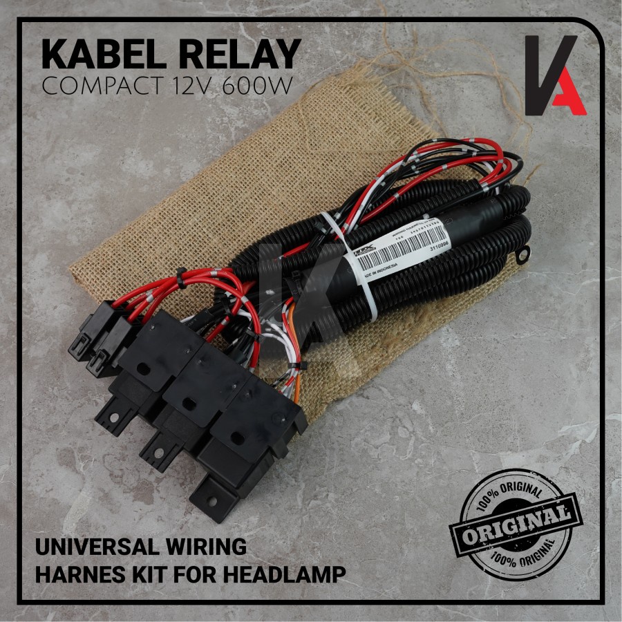 Kabel Relay Set Lampu H4 Mobil BOSCH D3500 New 3 Relay 12v Untuk 2 Lampu Utama Mobil Universal