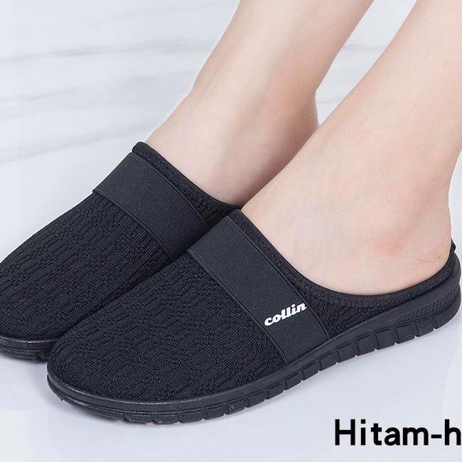 Terpercaya Sepatu Sandal Bustong Wanita Merk Collin original brand Rajut import TX66-H