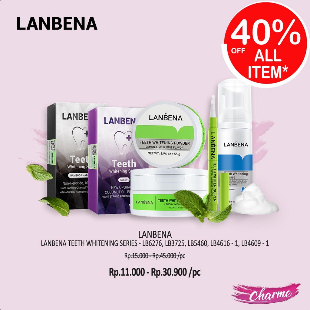 (READY &amp; ORI) LANBENA TEETH WHITENING MOUSSE / POWDER / PEN LB6276 3725 5460