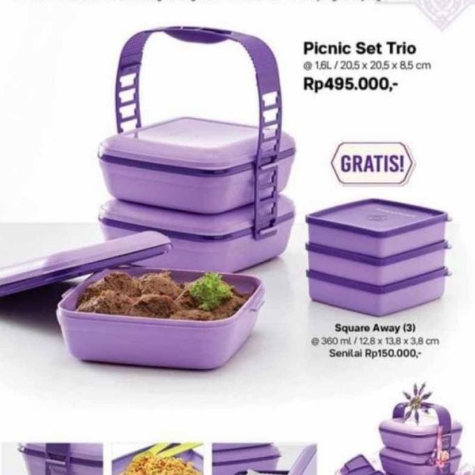tupperware picnic set trio paling dicari