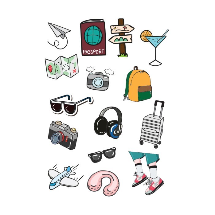 

Stiker Baller Indonesia Stickers Set Traveling 1 (Sticker Koper)
