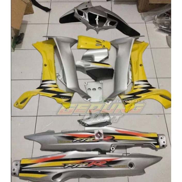 Cover Body Fullset Full Set Body Halus Yamaha Fiz r Fiz R Full Set Fiz r Milenium Kuning Silver