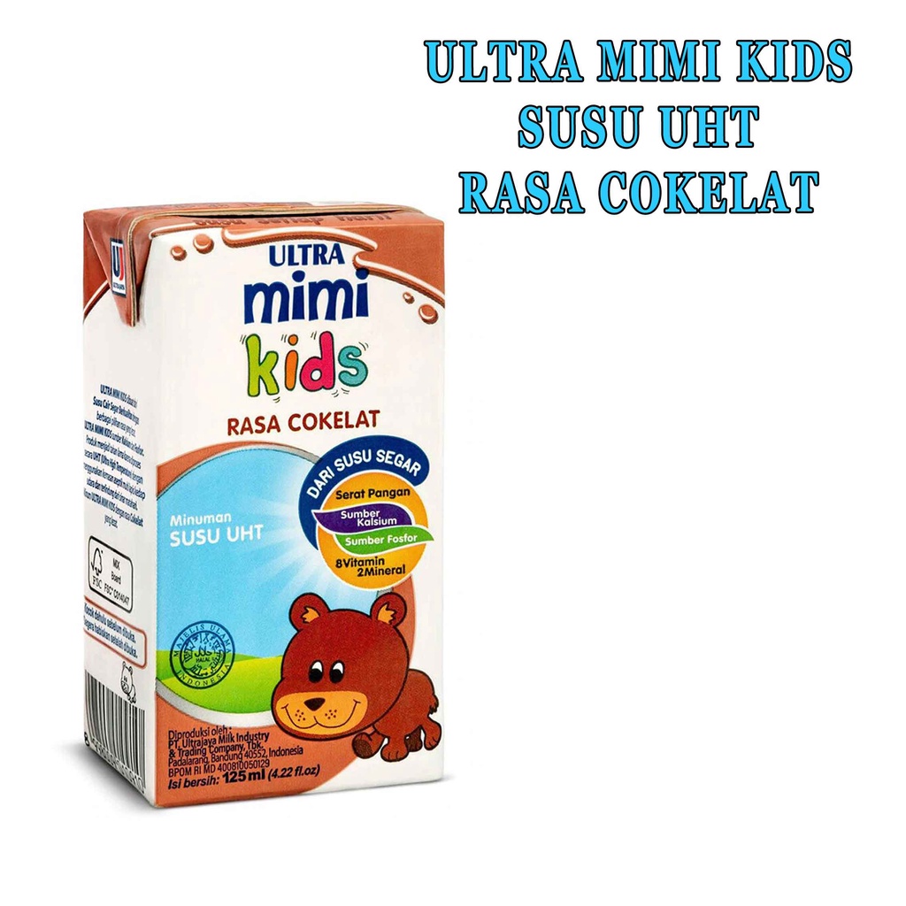 Minuman Susu UHT * Ultra Mimi Kids * Susu Rasa Cokelat * 125ml