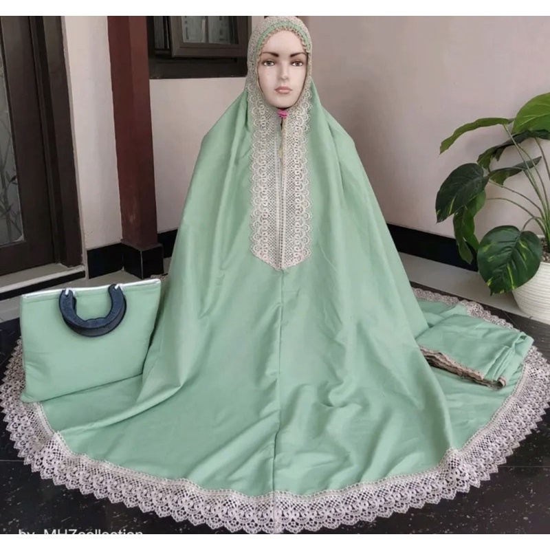 mukena aish katun renda jiper (COD)