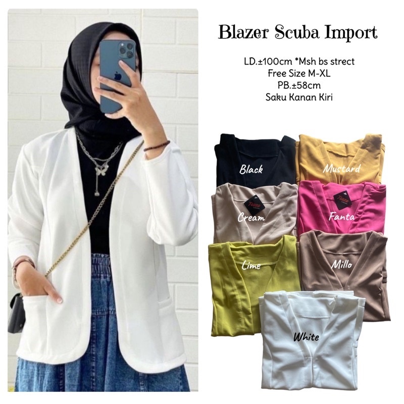 grosir_solo || REFE BLAZER SCUBA PREMIUM / BLAZER POLOS CARDY OUTER