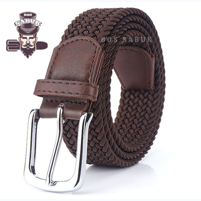 Ikat Pinggang Wanita Ikat Pinggang Wanita Model Karet Textan Sabuk Tali Elastic Gesper Wani(G7S0) Ik