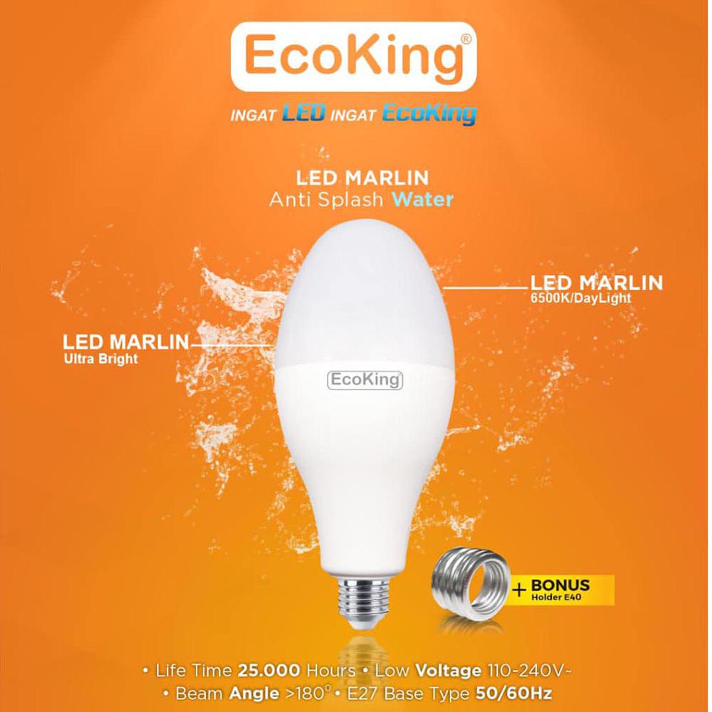 Beliajadulu88 Lampu LED Marlin BULB 80W MERCURY ECOKING (WARNA PUTIH) Bisa E27 Sama E40