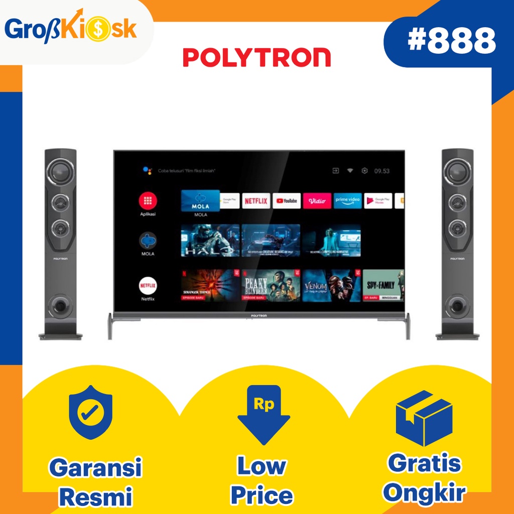 LED TV 43 INCH POLYTRON FULL HD ANDROID TV PLD 43TAG5959