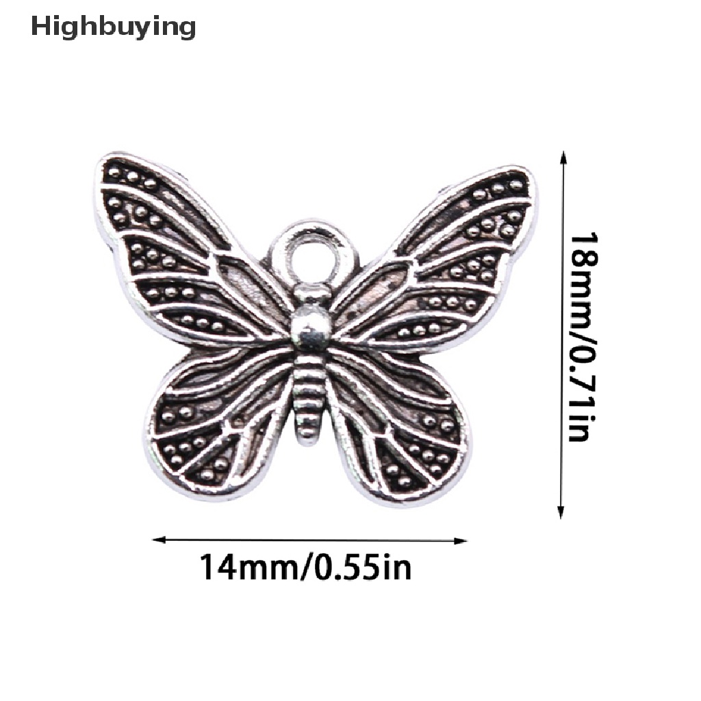 Hbid 20pcs Ch Butterfly Antik Warna Silver Liontin Butterfly Ch Untuk Perhiasan DIY Kerajinan Membuat Perhiasan Handmade Pendant Glory