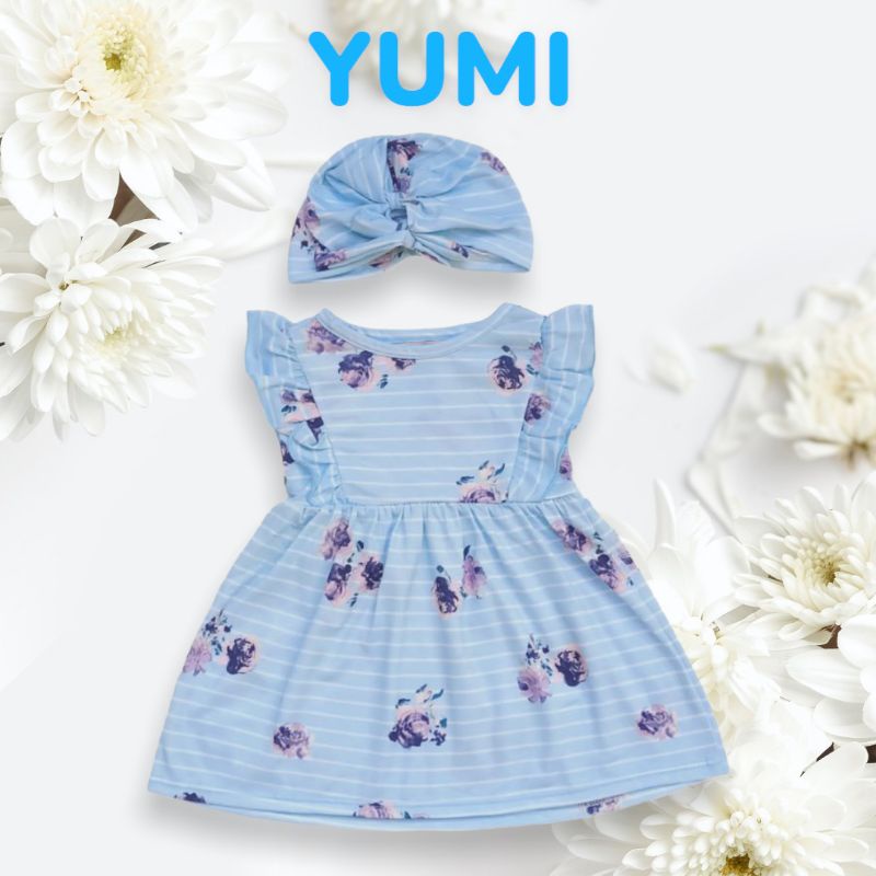 0 - 18Bln [BEBAS PILIH] Yumi turban dress bayi yumi dress baby dress anak gamis baju bayi baju anak