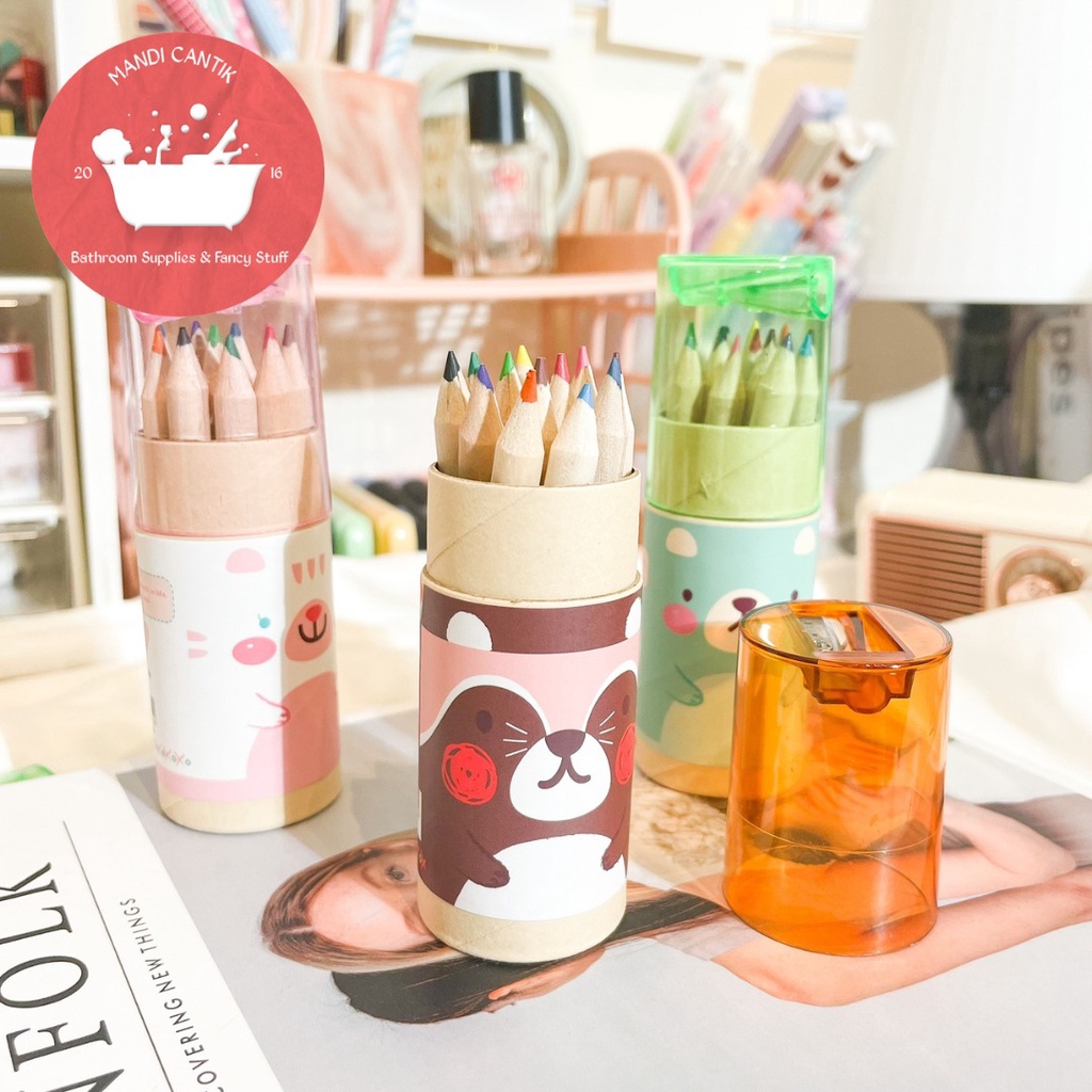 

PENSIL WARNA TABUNG ISI 12 PCS WARNA + RAUTAN COLOR PENCIL FREE SHARPERNER LUCU COD