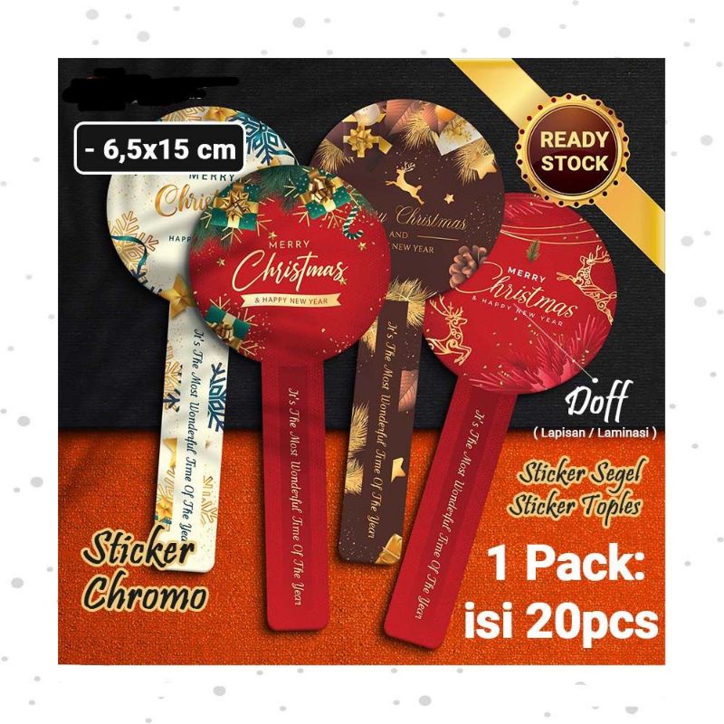 

READY STICKER NATAL motif natal belt toples kue kering natal merry Christmas dekoradi natal kue kering