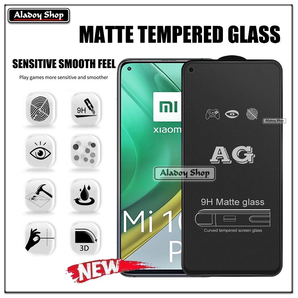 Paket 3IN1 Tempered Glass Layar Matte Anti Glare XIAOMI MI 10T/10T PRO Free Tempered Glass Camera dan Skin Carbon