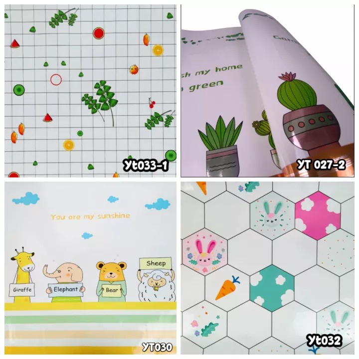 PROMO WALLSTIKER DAPUR MURAH ANTI AIR / MINYAK 60CM X 1M WALLPAPER STIKER DAPUR TAHAN PANAS TERBARU MURAH