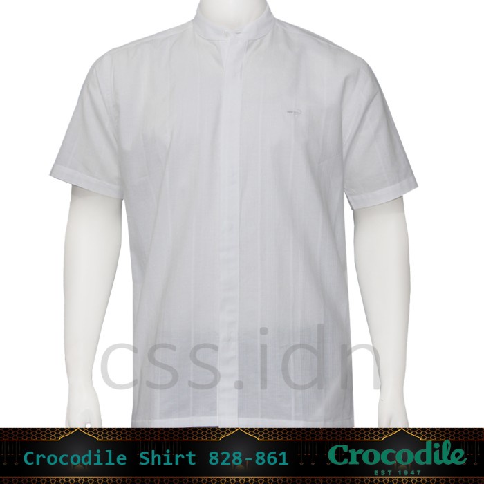 {FamilyStore} Kemeja KOKO Pria Lengan Pendek Crocodile 828-861 - Putih M Diskon