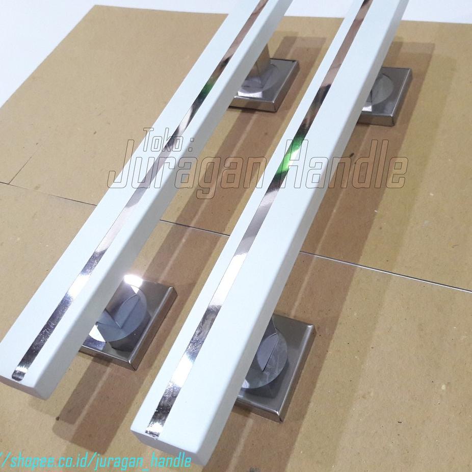 Terlaris.. handle pintu rumah 33 cm putih stainless minimalis pegangan pintu tarikan pintu gagang pi