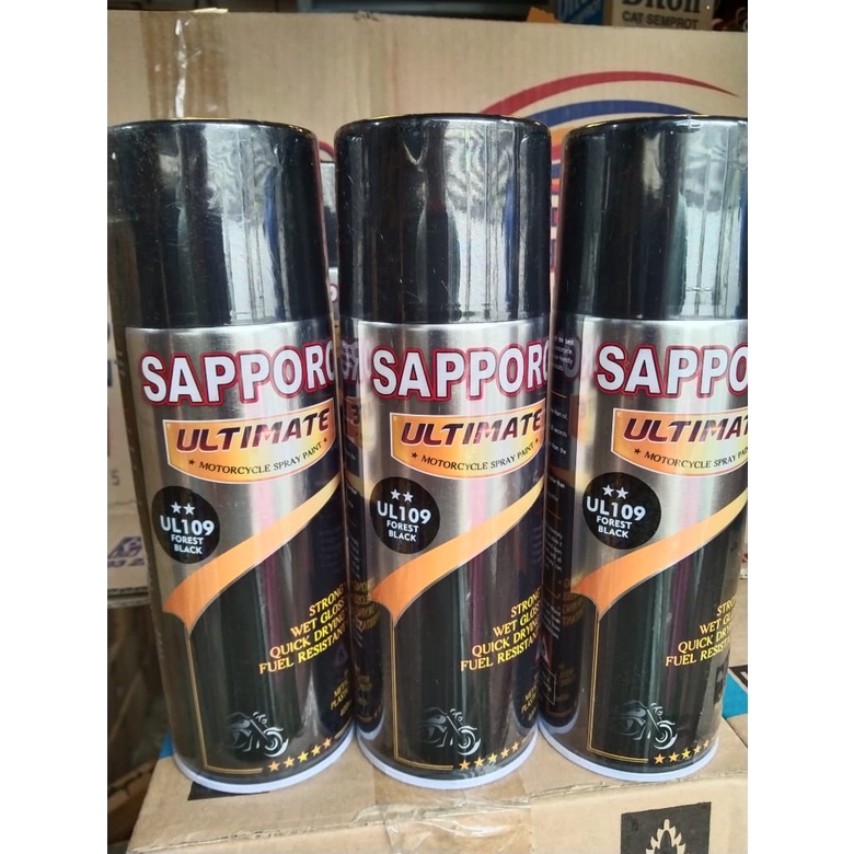 cat spray pilok pilox cat semprot sapporo ultimate saporo UL109 forest black hitam forest ul 109 400ml