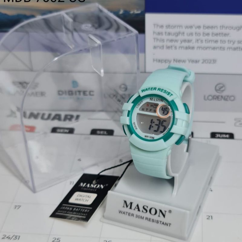 Jam Tangan Anak Digital Mason MDB 7002 Rubber Original Jam Tangan Tahan Air