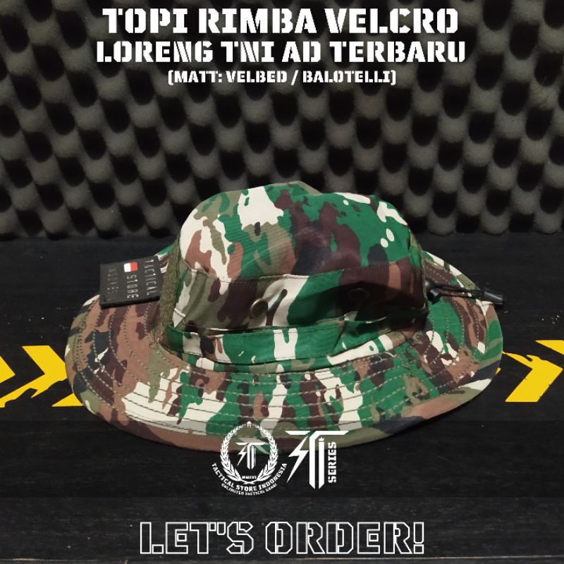 Topi Rimba Loreng NKRI - Topi Loreng TNI AD Terbaru