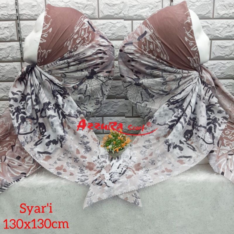 hijab segi empat motip/segi empat voal /segi empat terharu/kerudung segi empat JUMBO