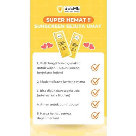 Beeme Honey Suncreen Lotion SPF50 20Gr - Kabakids Store