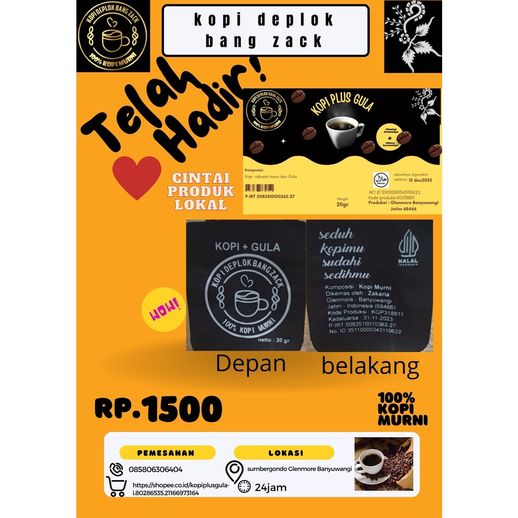 

KOPI PLUS GULA KHAS BANYUWANGI