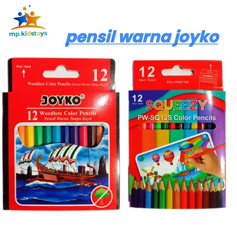

Pensil Warna Joyko CP- 102 Pendek 12 Warna/ Drawing Color Pensil CP-102 12 Colors