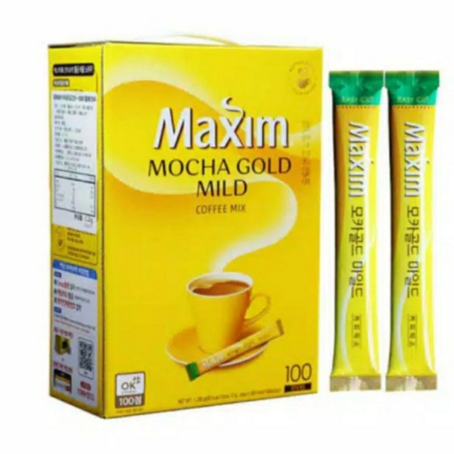 Maxim Coffee Korea Mocha Gold Mild / White Gold / Original / Arabica / Kopi Korea Import