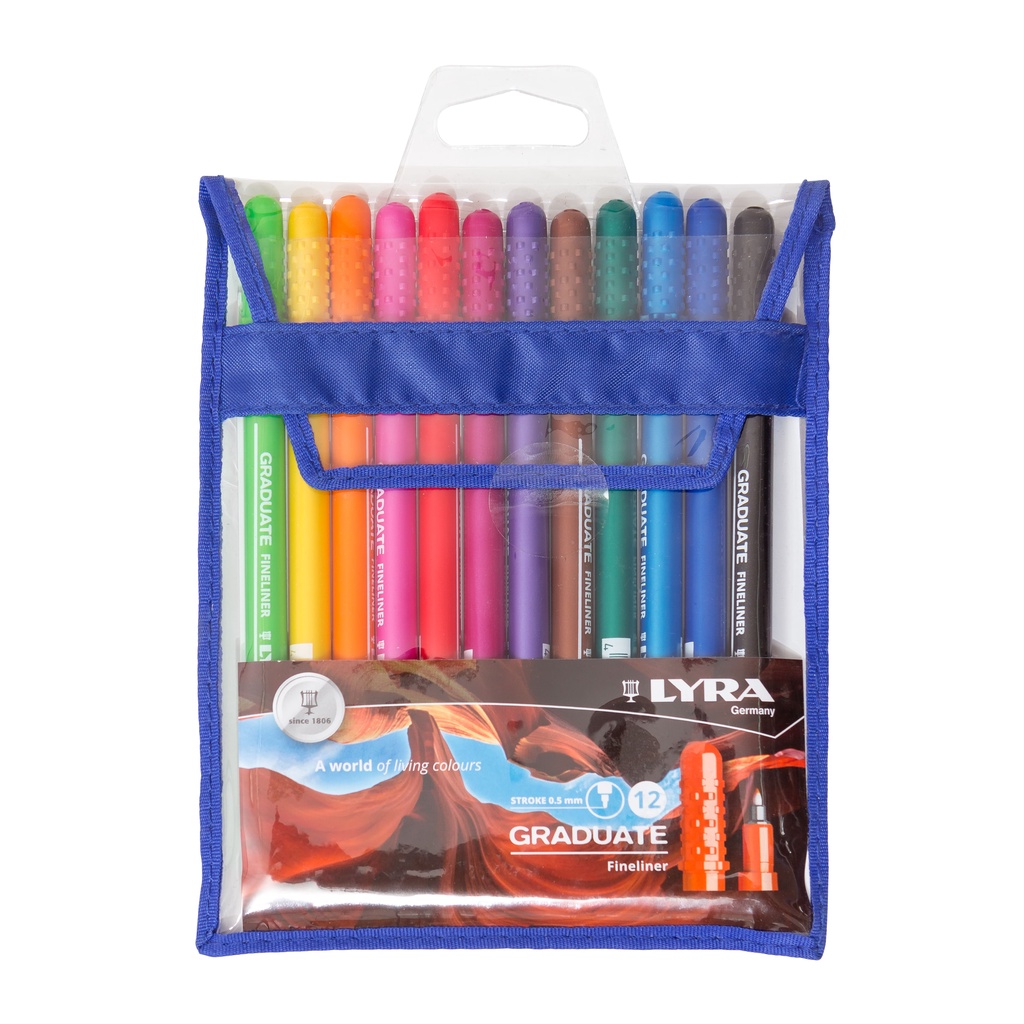 

LYRA Pulpen Warna Graduate Fineliner Wallet 12 Colors