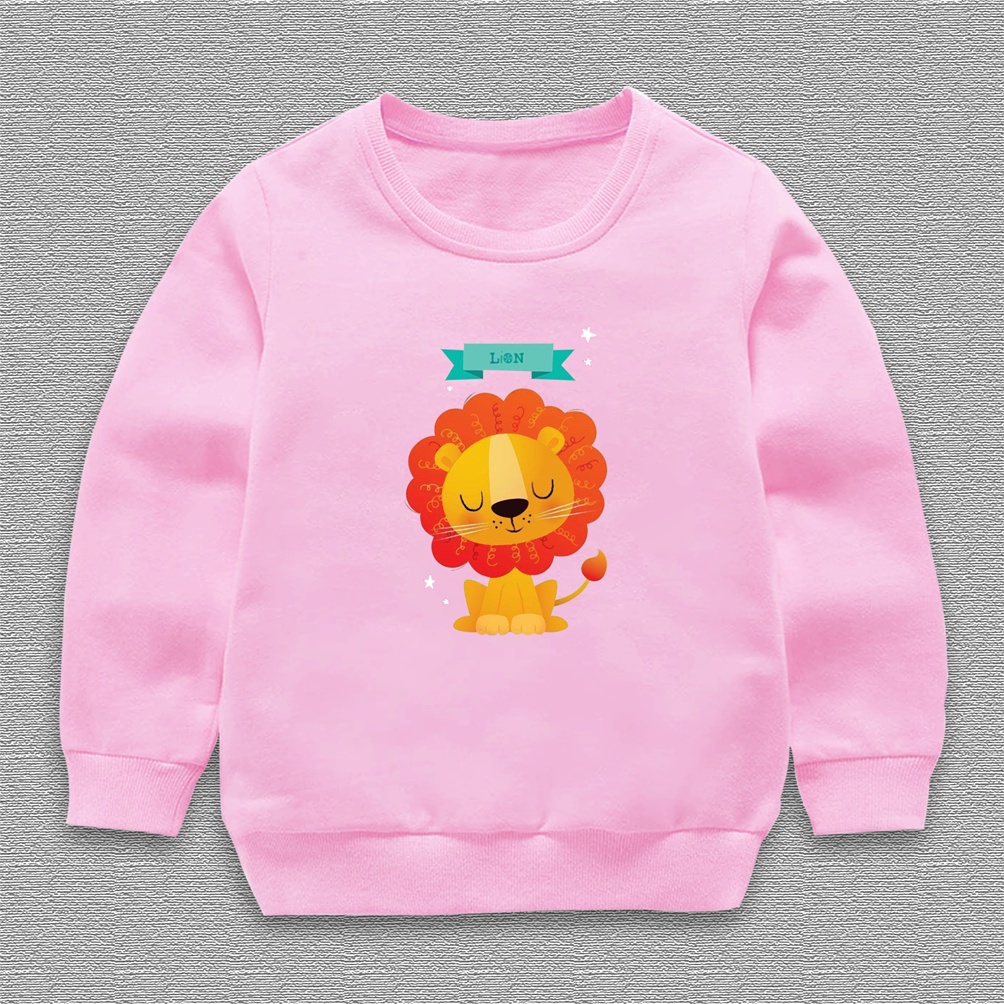 Sweater crewneck anak LION baju anak laki laki perempuan size 2-10 tahun