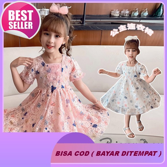 Baju Anak Perempuan Import Claudy663 / Mini Dress Anak Perempuan Usia 7 8 9 10 Tahun / Gaun Pesta Na