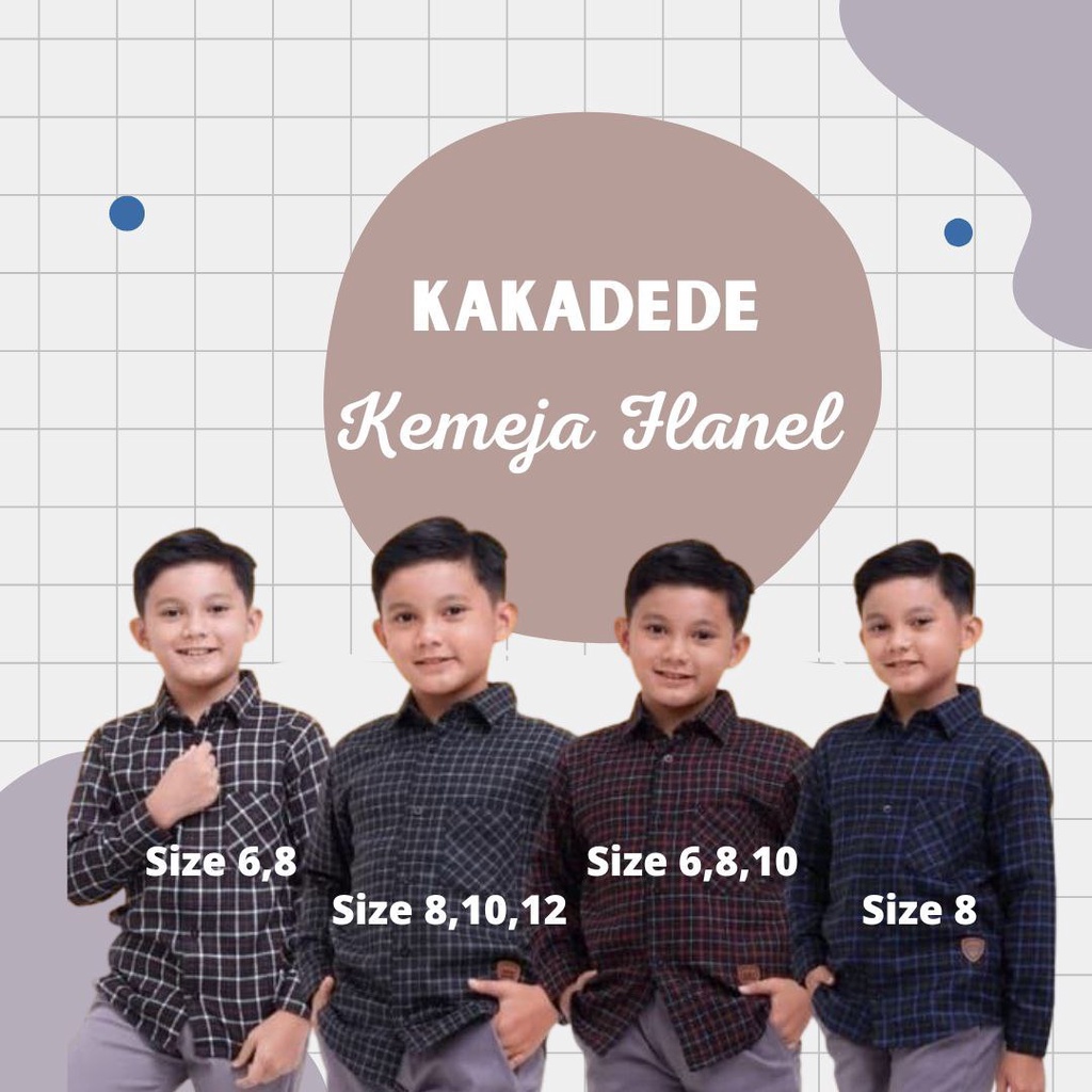 Kakadede Kemeja anak Flanel