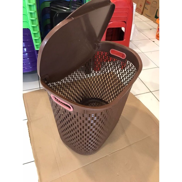 Keranjang pakaian tutup/laundry basket 691T lucky star