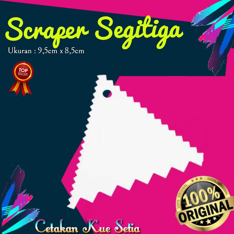 Scraper kue segitiga / Perata butter cream kue 3 sisi / pemotong adonan kue